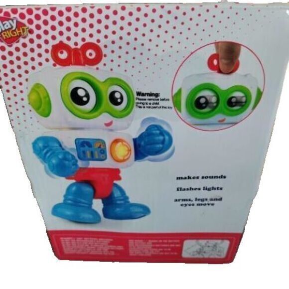 Play Right My First Robot 12m+ Develops Imagination Creativity Sounds Lights Y2K - Picture 2 of 2